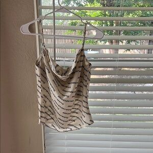 Alexander Wang Tan Cowl Neck Sleeveless Camisole